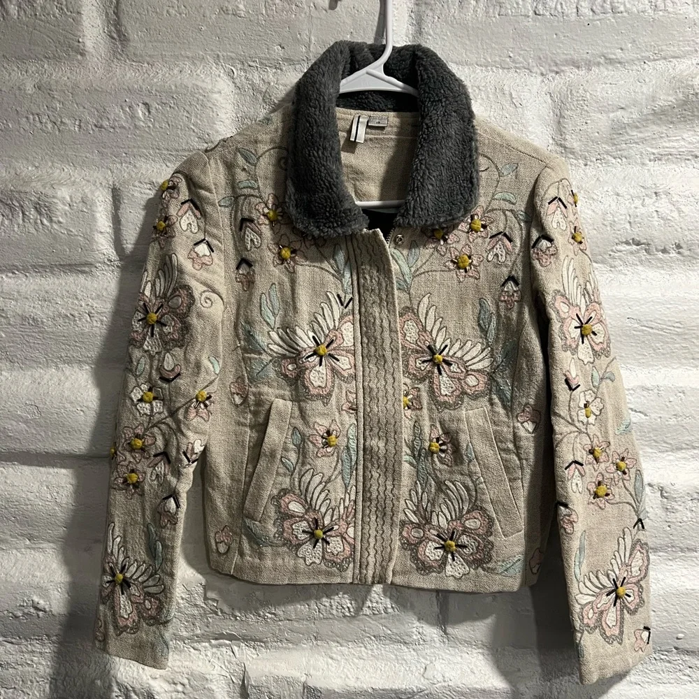 Anthropologie Aquilia Embroidered Jacket - Picture 5 of 13